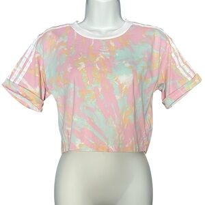 Adidas crop tie dye t-shirt S